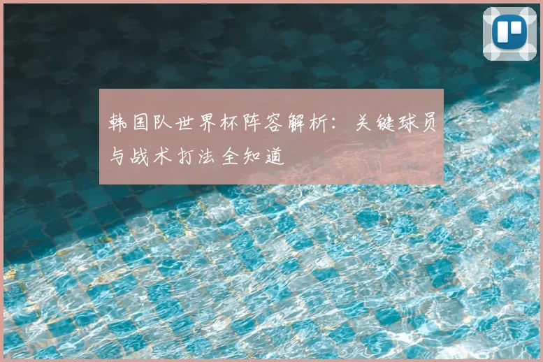 韩国队世界杯阵容解析：关键球员与战术打法全知道
